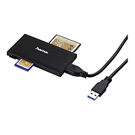 Hama Multi-Card Reader - Kartenleser (CF I, MS, SD, MS Duo, MS PRO Duo, microSD, SDHC, microSDHC, MS PRO-HG Duo, SDXC, microSDXC) - USB 3.0