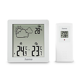 Hama Station météo sans fil Zakynthos, capteur extérieur, affichage de la température intérieure et extérieure/humidité/prévisions météo, °C et °F, fonctionnement sur piles