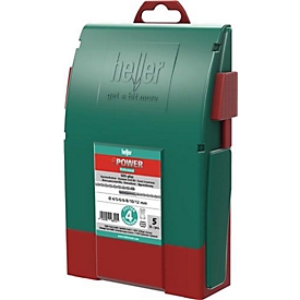 Hamerboorset 4Power, 7-delig, SDS-plus, kunststof koffer, HELLER