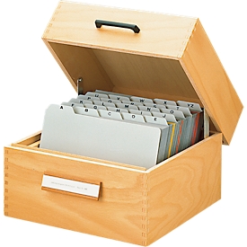 HAN kaartenbak, hout, A5, 500-900 kaarten