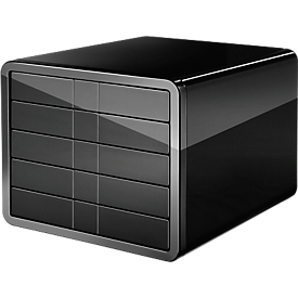 HAN Schubladenbox i-Line, 5 Schübe, Kunststoff, schwarz