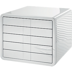 HAN Schubladenbox i-Line, 5 Schübe, Kunststoff, weiß