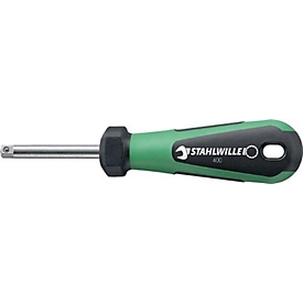 Handgreep met vierkant 400, 1/4 inch, 2-delige handgreep, lengte 150 mm, STAHLWILLE