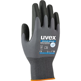 Handschoenen Uvex phynomic allround, polyamide/elastaan, Aquapolymeer-coating, EN 388 (3 1 3 1), 10 paar, maat 12