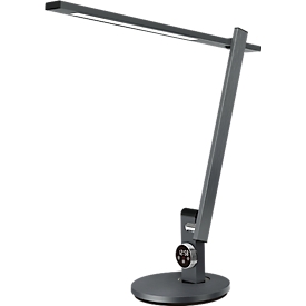 Hansa-by-styro Beam LED-Tischlampe, stufenlos dimmbar, Memory-Funktion, Drehknopfsteuerung, dunkelgrau