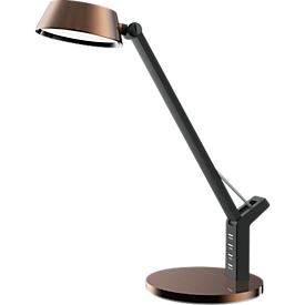 Hansa-by-styro LED tafellamp, 3.000-6.300 K, aanraakbediening, draaibare lampkop, koper