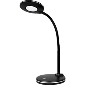 Hansa LED Lampe de table Splash, 4000 K, variateur d'intensité tactile 3 fois, 300 lumens, noir