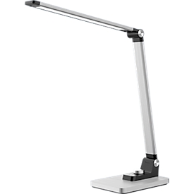 Hansa LED tafellamp Breeze, dimbaar, 3 kleurtemperaturen, tot 5800 K, 8,5 W, geborsteld, zilver