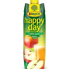 happy day Fruchtsaft, 100 % Apfel, 6 x 1 l