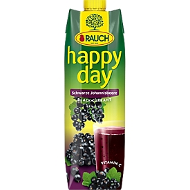 happy day Fruchtsaft, Schwarze Johannisbeere, 6 x 1 l