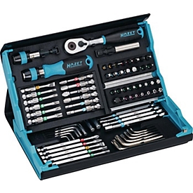 Hazet Bitsortiment SmartCase 2200SC-31, 73-tlg., Schlitz/PH/PZ/TX, Farbleitsystem, mit Magnetverschluss