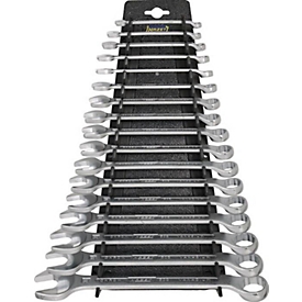 HAZET Combisleutelset 603/17H, 17-delig, SW 6-24 mm, vorm B, CV-staal, verchroomd