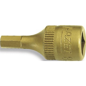 HAZET dopsleutel 8501, 1/4 inch, binnenzeskant SW 2,5 mm, CV-staal, TIN-gecoat, DIN 7422