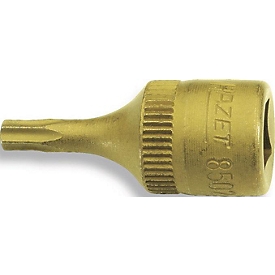HAZET dopsleutel 8502-T9, 1/4 inch T9, L 28 mm, CV-staal, TIN-gecoat