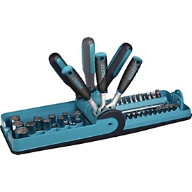 HAZET dopsleutelset 856-1HP, 38-delig, 1/4 inch, SW 5,5-14 mm, CV-staal, 90-tands omkeerratel, verchroomd