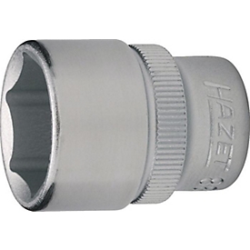 HAZET inbus 880-10, 3/8 inch vierkantaandrijving, SW 10 mm, L 25 mm, zeskant, verchroomd CV-staal, DIN 3124 / ISO 2725-1