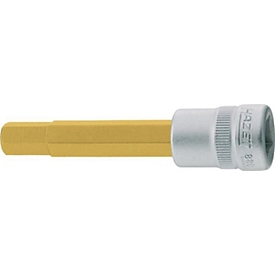 HAZET inbus 8801, 3/8 inch, zeskant SW 4 mm, L 55 mm, DIN 7422, TIN-gecoat