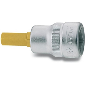 HAZET inbus 8801K, 3/8 inch aandrijving, zeskant SW 6 mm, L 43,5 mm, TIN-gecoat, speciaal staal
