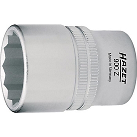 HAZET inbus 900Z-13, 1/2 inch, 12-punts, AF 13 mm, L 38 mm, verchroomd CV-staal