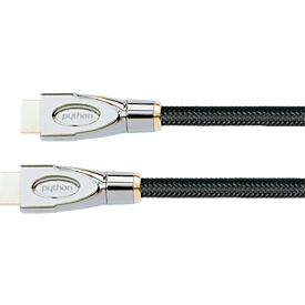 HDMI 2.1 Kabel Good Connections PYTHON® Serie, Ultra-High-Speed, bis 8K/UHD-2, Vollmetallstecker & Nylongeflecht, Länge 1 m, schwarz
