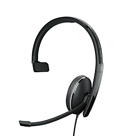 Headset EPOS|Sennheiser ADAPT 135 USB-C II, enkelzijdig, USB-C, UC-geoptimaliseerd, 3,5 mm jack plug, kunstlederen oorkussens, zwart