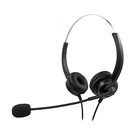 Headset MediaRange MROS304, kabelgebunden, binaural, USB, Lautstärkeregler, Mikrofon mit Rauschfilter, schwarz-silber