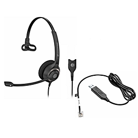Headset Sennheiser SC 230, kabelgebunden, monaural, einstellb. Kopfbügel +Telefonadap