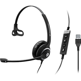 Headset Sennheiser SC 230 USB MS II, kabelaansluiting/monogeluid, Skype-gecertificeerd, koptelefoon verstelbaar