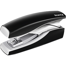 Heftgerät Leitz New NeXXt Softpress, Metall, 30 Blatt / 3 mm, mit 200 Heftklammern, schwarz