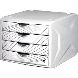 Helit ladeblok Cameleon, met 4 laden, wit