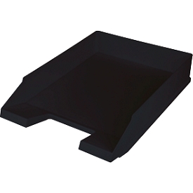 Helit The Green Staff Letter Tray, for A4-C4 format, stackable with offset, recycled plastic, black, 5 pcs.
