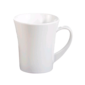 Henkelbecher Seltmann DIVA, Volumen 350 ml, spülmaschinenfest, H 108 mm, Porzellan, weiss, 6 Stück