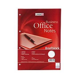 Herlitz Briefblock Office, randlos, kariert, 100 Blatt, 5 Stück