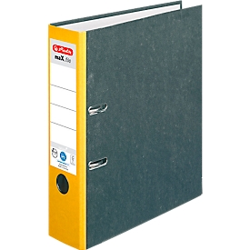 herlitz ordner maX.file nature, A4, rugbreedte 80 mm, geel