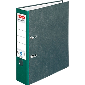 herlitz Ordner maX.file nature, DIN A4, Rückenbreite 80 mm, grün