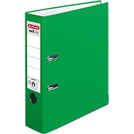 herlitz Ordner maX.file protect, DIN A4, Rückenbreite 80 mm, hellgrün