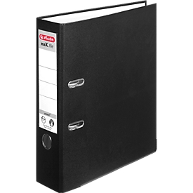 herlitz Ordner maX.file protect, DIN A4, Rückenbreite 80 mm, schwarz