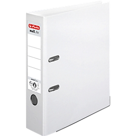 herlitz ordner maX.file protect plus, A4, rugbreedte 80 mm, wit