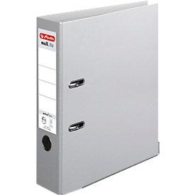 herlitz Ordner maX.file protect plus, DIN A4, Rückenbreite 80 mm, grau