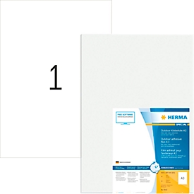 HERMA folie-etiketten Speciaal Nr. 9542, 297 x 420 mm, weerbestendig, afwasbaar, zelfklevend, vuilafstotend, wit, 10 st.