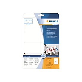HERMA Special - Papier - matt - selbstklebend, entfernbarer Klebstoff - weiß - 96 x 63.5 mm 200 Etikett(en) (25 Bogen x 8) Etiketten