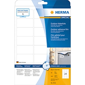 Herma weerbestendige etiketten nr. 9532 van polyesterfolie, 240 etiketten, 10 vellen