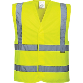 High visibility vest Portwest C470, EN ISO 20471 class 2, reflective stripes, size 5X, polyester, yellow