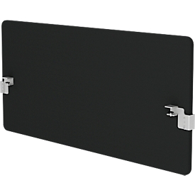 Hintertisch-Akustiktrennwand  Wall inkl. Adapter, 30 mm stark, B 800 x H 600 mm, schwarz