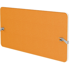 Hintertisch-Akustikwand Flex, 40 mm stark, mit Adapter, schallabsorbierend, modular erweiterbar, Tischmontage, B 800 x H 600 mm, gelb