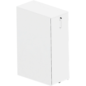 Hochcontainer Big Tower BEXXSTAR, 3 Regalfächer, rechts, abschließbar, B 400 x T 800 x H 1155 mm, weiß