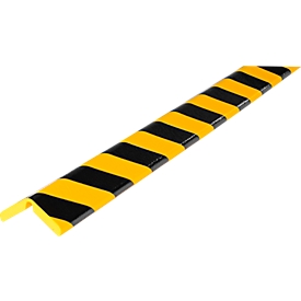 Hoekbeschermprofiel Knuffi®-Flex, 1 m/stuk, geel/zwart