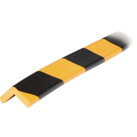 Hoekbeschermprofiel type E, 1 m/stuk, geel/zwart