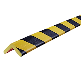 Hoekbeschermprofiel type H, 5 m/rol, geel/zwart
