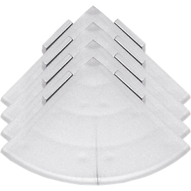 Hoeken voor vloerrooster Yoga Rost®, zilver, 4 stuks